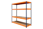 Monstershop 213160 - S-rax 4 Shelf Racking - 180cm X 180cm X Monstershop 213160 - S-rax 4 Shelf Racking - 180cm X 180cm X