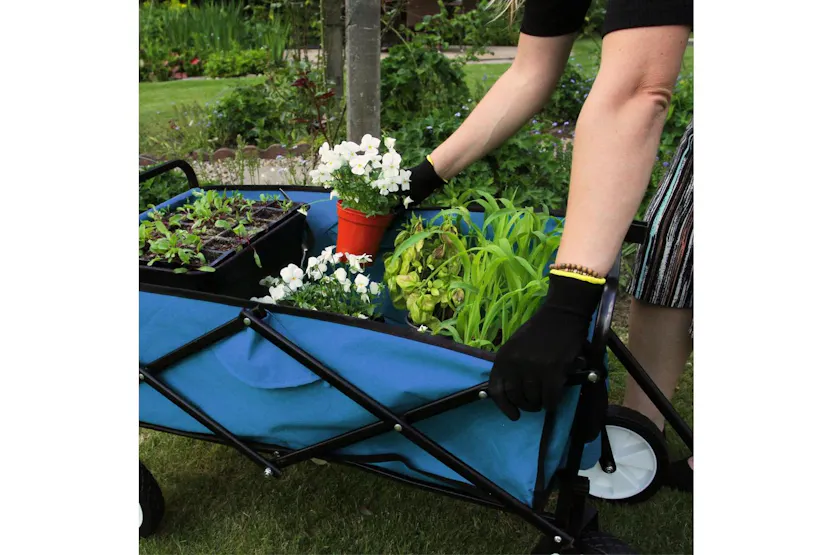 Monstershop 28430 - Foldable Garden Cart - Blue Monstershop 28430 - Foldable Garden Cart - Blue