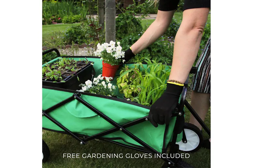 Monstershop 25249 - Foldable Garden Cart Green Monstershop 25249 - Foldable Garden Cart Green