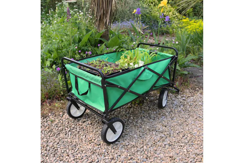 Monstershop 25249 - Foldable Garden Cart Green Monstershop 25249 - Foldable Garden Cart Green