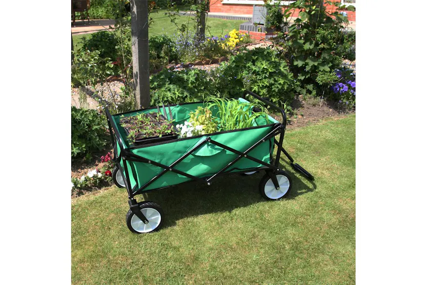Monstershop 25249 - Foldable Garden Cart Green Monstershop 25249 - Foldable Garden Cart Green