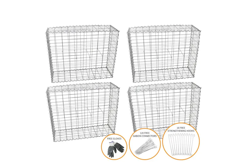Monstershop 25310 - Gabion Baskets 100 X 95 X 30cm / 4 Pack Monstershop 25310 - Gabion Baskets 100 X 95 X 30cm / 4 Pack