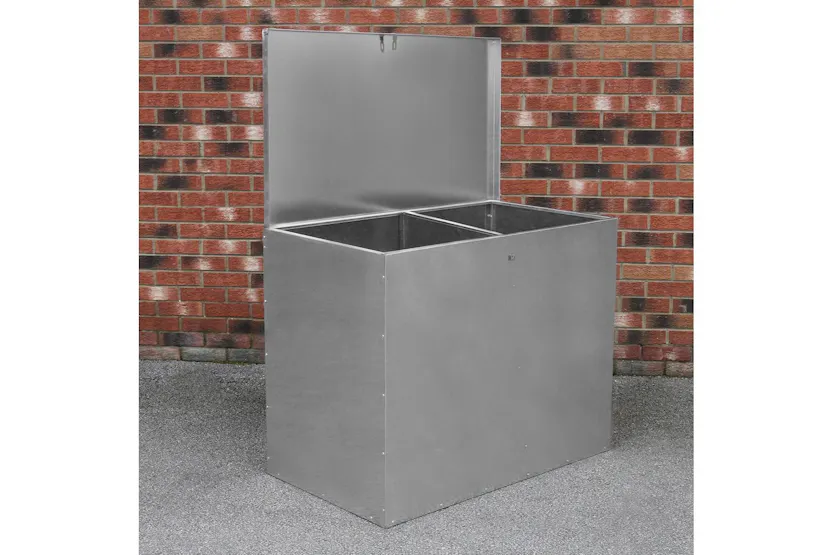 Monstershop 26926 - Galvanised Feed Store 2 Compartments Monstershop 26926 - Galvanised Feed Store 2 Compartments