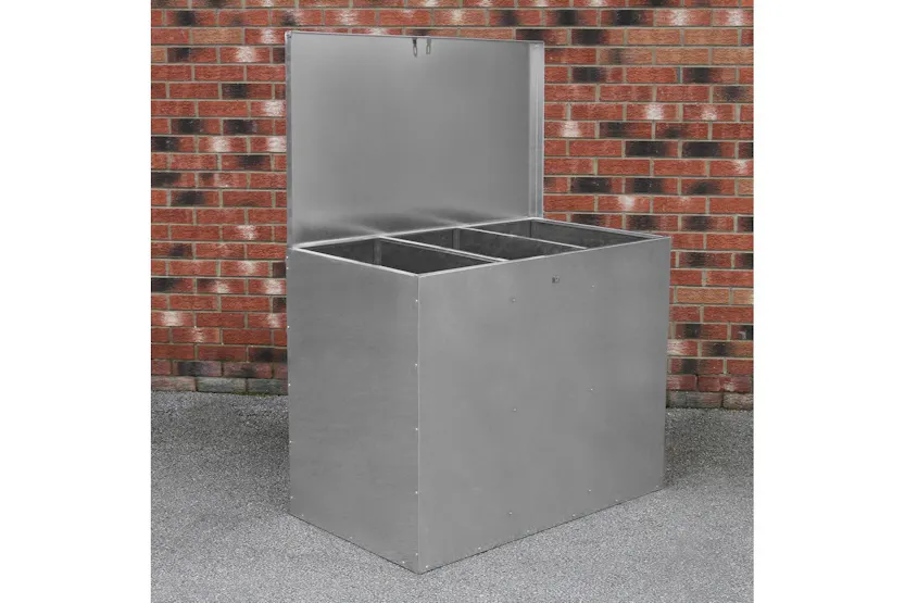Monstershop 26927 - Galvanised Feed Store 3 Compartments Monstershop 26927 - Galvanised Feed Store 3 Compartments