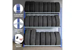 Monstershop 2 x T-Rax Tyre Racking Bay | Blue/Grey Monstershop 2 x T-Rax Tyre Racking Bay | Blue/Grey