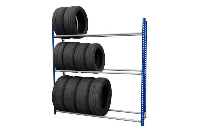 Monstershop 2 x T-Rax Tyre Racking Bay | Blue/Grey Monstershop 2 x T-Rax Tyre Racking Bay | Blue/Grey