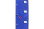 Monstershop 3 x Metal Storage Locker | Blue Monstershop 3 x Metal Storage Locker | Blue