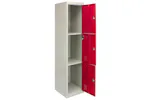 Monstershop 3 x Metal Storage Locker | Red Monstershop 3 x Metal Storage Locker | Red