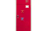 Monstershop 3 x Metal Storage Locker | Red Monstershop 3 x Metal Storage Locker | Red