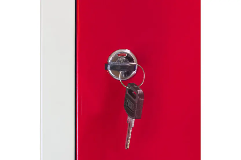 Monstershop 3 x Metal Storage Locker | Red Monstershop 3 x Metal Storage Locker | Red
