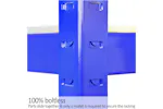 Monstershop 3 x T-Rax Racking & Bay Connectors | Blue Monstershop 3 x T-Rax Racking & Bay Connectors | Blue
