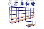 Monstershop 4 x T-Rax Racks & Workbench | Blue Monstershop 4 x T-Rax Racks & Workbench | Blue