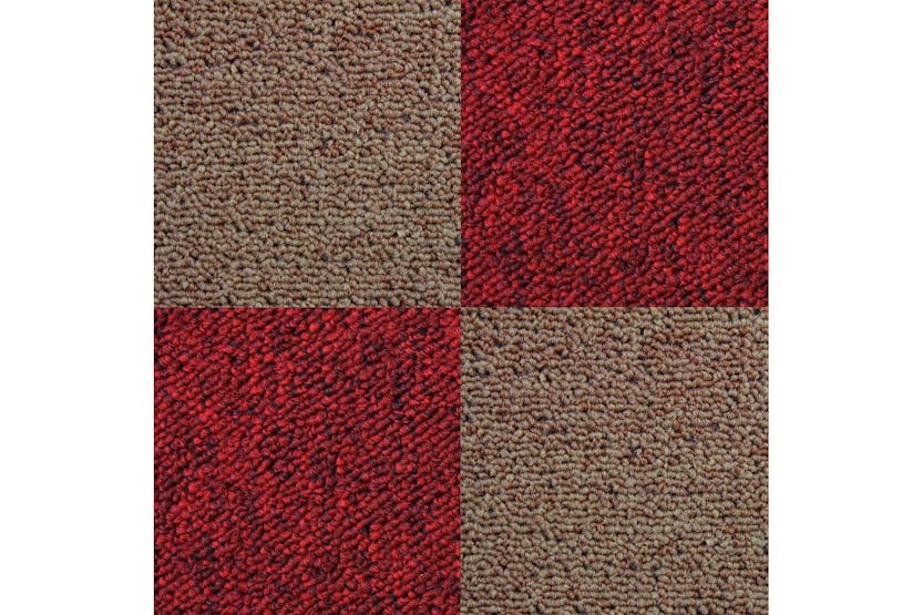 Monstershop 40 x Carpet Tiles | Scarlet Red/Sand Monstershop 40 x Carpet Tiles | Scarlet Red/Sand