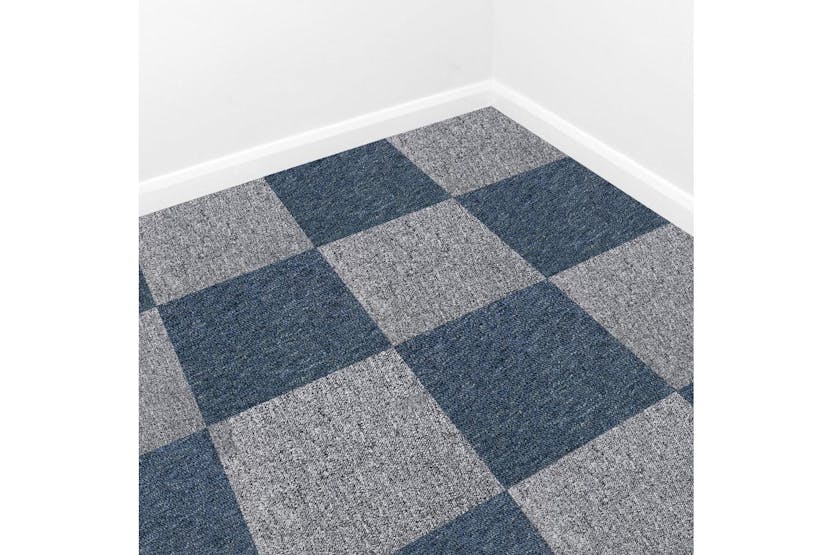 Monstershop 40 x Carpet Tiles | Storm Blue/Platinum Grey Monstershop 40 x Carpet Tiles | Storm Blue/Platinum Grey