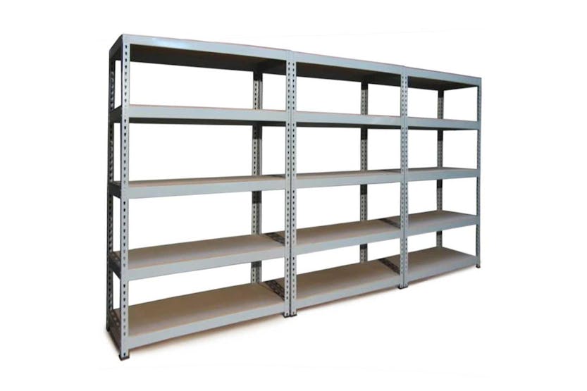 Monstershop 5 x Q Rax Warehouse Racking Units | Grey Monstershop 5 x Q Rax Warehouse Racking Units | Grey