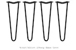 Monstershop Hairpin Legs 2 Prong | Black | 12mm Monstershop Hairpin Legs 2 Prong | Black | 12mm