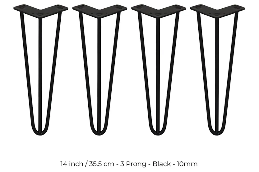 Monstershop Hairpin Legs 3 Prong | 10mm Monstershop Hairpin Legs 3 Prong | 10mm