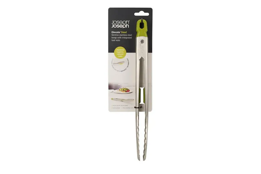 Joseph Joseph | Elevate Steel Slimline Kitchen Tongs | Green Joseph Joseph | Elevate Steel Slimline Kitchen Tongs | Green