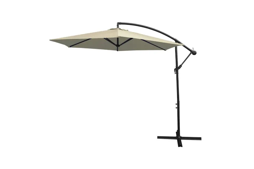 Monstershop Cantilever Parasol & Square Base | Cream Monstershop Cantilever Parasol & Square Base | Cream