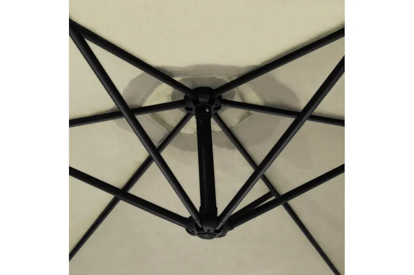 Monstershop Cantilever Parasol & Square Base | Cream Monstershop Cantilever Parasol & Square Base | Cream