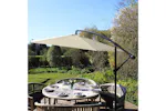 Monstershop Cantilever Parasol & Square Base | Cream Monstershop Cantilever Parasol & Square Base | Cream
