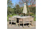 Monstershop Cantilever Parasol & Square Base | Cream Monstershop Cantilever Parasol & Square Base | Cream
