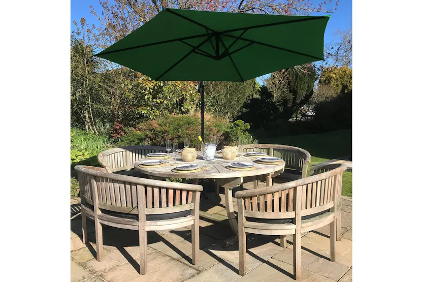 Monstershop Cantilever Parasol and Fan Base | Green Monstershop Cantilever Parasol and Fan Base | Green