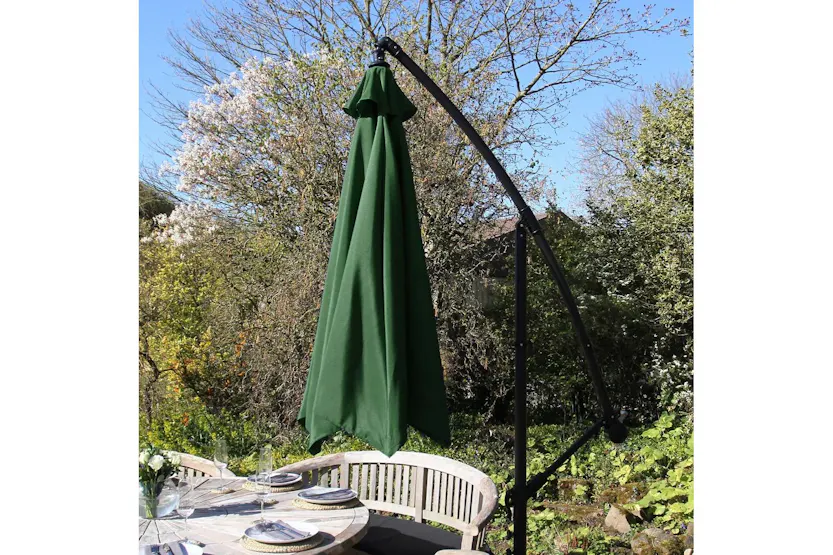 Monstershop Cantilever Parasol and Fan Base | Green Monstershop Cantilever Parasol and Fan Base | Green