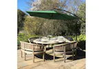 Monstershop Cantilever Parasol and Square Base | Green Monstershop Cantilever Parasol and Square Base | Green