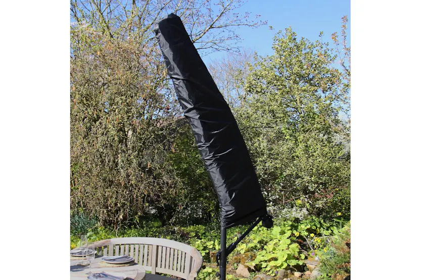 Monstershop Cantilever Parasol and Square Base | Green Monstershop Cantilever Parasol and Square Base | Green