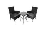 Monstershop Rattan Garden Furniture Set | Black Monstershop Rattan Garden Furniture Set | Black