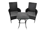 Monstershop Rattan Garden Furniture Set | Black Monstershop Rattan Garden Furniture Set | Black