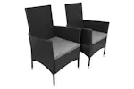Monstershop Rattan Garden Furniture Set | Black Monstershop Rattan Garden Furniture Set | Black