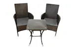 Monstershop Bistro Rattan Garden Furniture Set | Brown /Gery Monstershop Bistro Rattan Garden Furniture Set | Brown /Gery