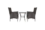 Monstershop Bistro Rattan Garden Furniture Set | Brown /Gery Monstershop Bistro Rattan Garden Furniture Set | Brown /Gery