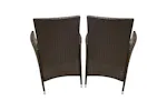 Monstershop Bistro Rattan Garden Furniture Set | Brown /Gery Monstershop Bistro Rattan Garden Furniture Set | Brown /Gery