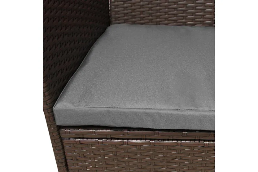 Monstershop Bistro Rattan Garden Furniture Set | Brown /Gery Monstershop Bistro Rattan Garden Furniture Set | Brown /Gery