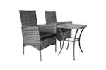 Monstershop Rattan Bistro Garden Furniture Set | Grey Monstershop Rattan Bistro Garden Furniture Set | Grey