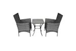 Monstershop Rattan Bistro Garden Furniture Set | Grey Monstershop Rattan Bistro Garden Furniture Set | Grey