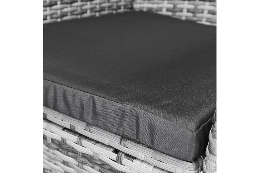 Monstershop Rattan Bistro Garden Furniture Set | Light Grey Monstershop Rattan Bistro Garden Furniture Set | Light Grey