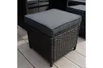 Monstershop Rattan Corner Sofa Set | Black/Grey Monstershop Rattan Corner Sofa Set | Black/Grey