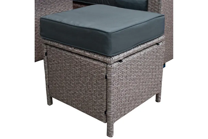 Monstershop Rattan Corner Sofa Set | Light Grey Monstershop Rattan Corner Sofa Set | Light Grey