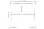 vidaXL 43011 Sunshade Sail Hdpe Square 2x2 M Anthracite vidaXL 43011 Sunshade Sail Hdpe Square 2x2 M Anthracite