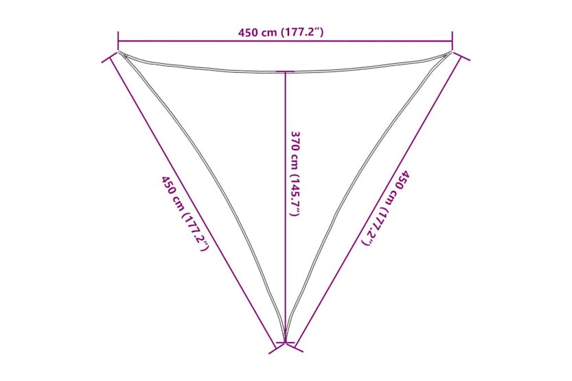 vidaXL 311315 Sunshade Sail 160 G/m² Light Green 4.5x4.5x4.5 M Hdpe vidaXL 311315 Sunshade Sail 160 G/m² Light Green 4.5x4.5x4.5 M Hdpe