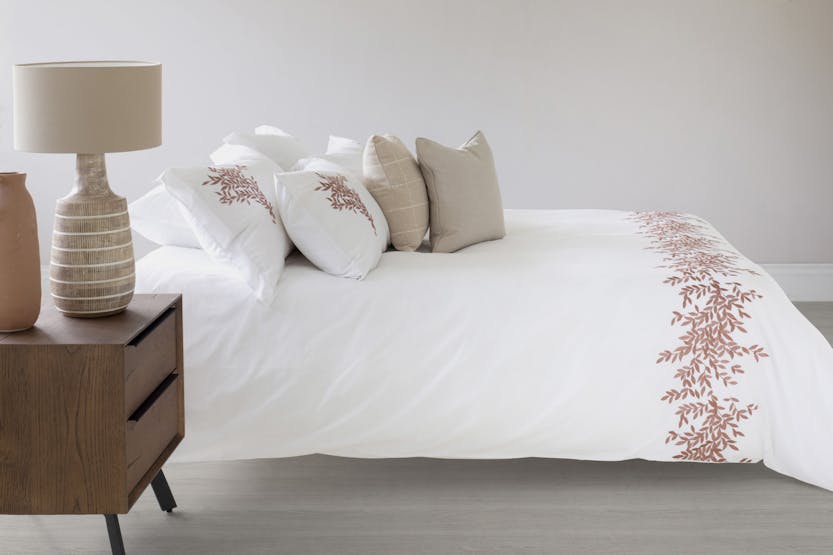The Linen Room | Rory Duvet Cover Set | White | Super King The Linen Room | Rory Duvet Cover Set | White | Super King