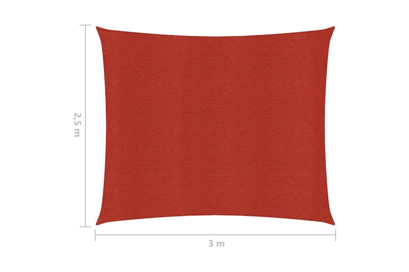 vidaXL 311617 Sunshade Sail 160 G/m² Red 2.5x3 M Hdpe vidaXL 311617 Sunshade Sail 160 G/m² Red 2.5x3 M Hdpe