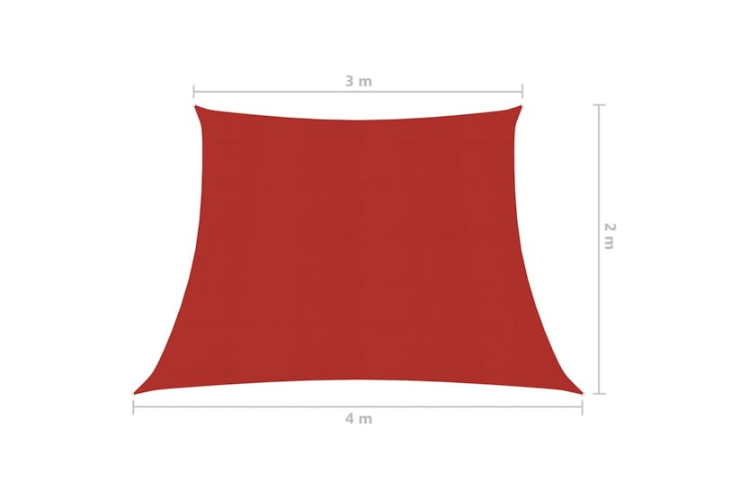 vidaXL 311653 Sunshade Sail 160 G/m² Red 3/4x2 M Hdpe vidaXL 311653 Sunshade Sail 160 G/m² Red 3/4x2 M Hdpe
