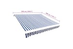 vidaXL 143701 Awning Top Sunshade Canvas Blue & White 500x300cm vidaXL 143701 Awning Top Sunshade Canvas Blue & White 500x300cm