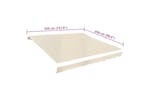 vidaXL 143702 Awning Top Sunshade Canvas Cream 350x250cm vidaXL 143702 Awning Top Sunshade Canvas Cream 350x250cm
