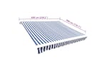 vidaXL 141012 Awning Top Sunshade Canvas Blue & White 6 X 3 M vidaXL 141012 Awning Top Sunshade Canvas Blue & White 6 X 3 M